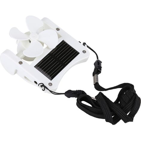 Mini ventilateur de chapeau à énergie solaire portable facile à accrocher ou à clipser pour l'escalade, le camping, la randonnée (1/5)