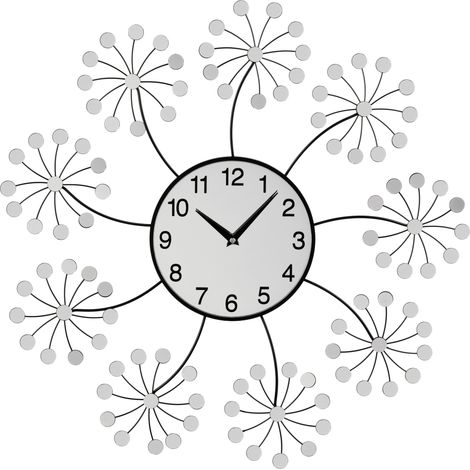 Premier Housewares Mirrored Floret Wall Clock
