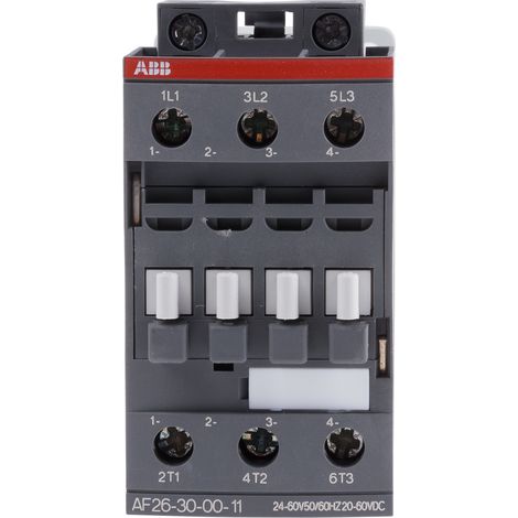Contacteur ABB série AF26Z, 3 pôles , 3NO, 45 A, 24 V (c.a./c.c.), 11 kW ( Prix pour 1 ) (1/4)