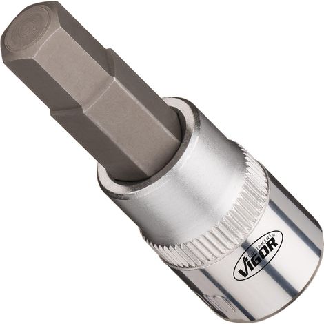 VIGOR Douille à cliquet V7158-4 Carré creux 10 mm (3/8 pouce) Profil hexagonal intérieur 9