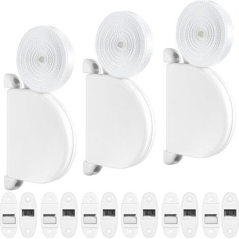 Pack of 3 rolls of white roller shutter tape, surface mounted with hinge system, including 5 meters of tape. (1/5)