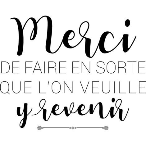 Stickers Muraux citation Merci (1/2)