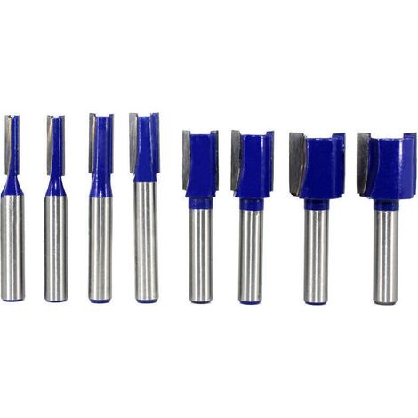 Manche de 8 mm couteau droit allongé couteau droit fendu pour le travail du bois 8 ensembles de couteau droit bleu (1/2)
