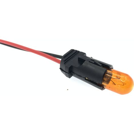 Douille T10 pour ampoule de tableau de bord automobile, support de lampe à baïonnette 12961, douille en plastique, support de feu de stationnement, douille longue T10 (1/5)
