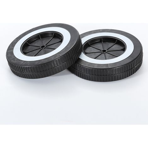 Kit de remplacement de roues pour barbecue (2 pièces), roues universelles pratiques et résistantes au sable pour chariots à main (1/5)