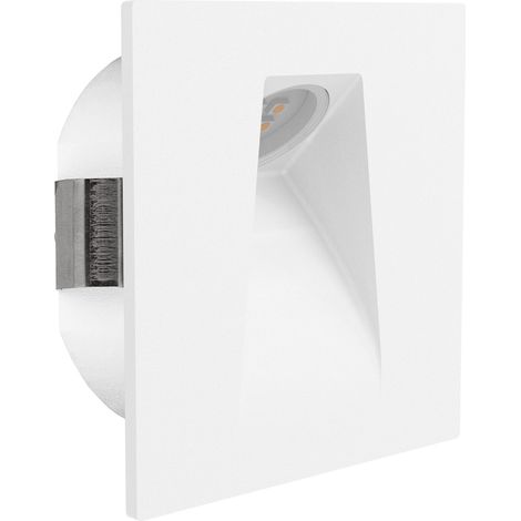 Spot LED encastrable, luminaire encastré mur, spot mural blanc (1/5)