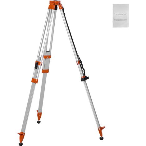 Trépied pour Niveau Laser, Filetage 5/8"-11, Hauteur Réglable 42-166 cm, Pieds Rétractables Antidérapants, Robustesse Professionnelle (1/5)