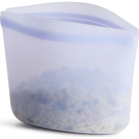 Bol en silicone 2 Cup réutilisable, étanche, congélateur, Lavande (1/5)