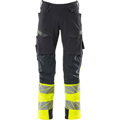Mascot Hose mit Knietaschen 19179-511-01017 Gr. 82C64 schwarzblau/hi-vis gelb (1/4)