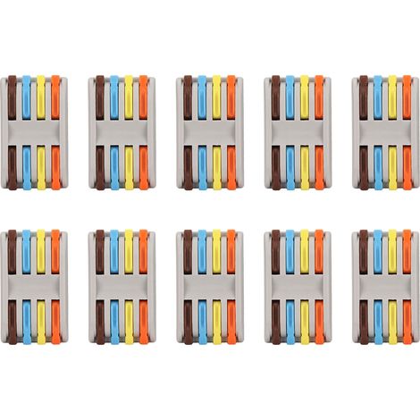 10 raccords de fil à épissure compacte PCT 2‑4, 8 trous, borne de connexion rapide pour maison et automobile (1/5)