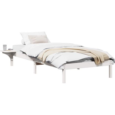 Maison Exclusive - Bettrahmen Weiß 75 x 190 cm Massives Kiefernho