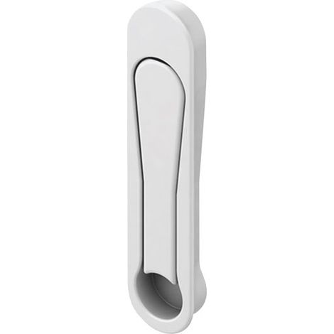 Poignée de porte coulissante cuvette escamotable pop-up – Profondeur 11mm – Carré 7x21mm – Finition blanche RAL9016 – Encastrable pour coulissants simples – Roto