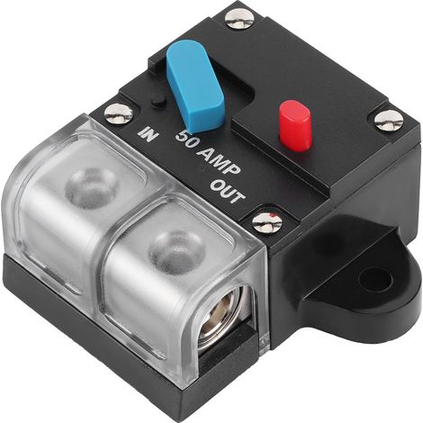 12‑24V Disjoncteur 50A pour Moteur Pêche à la Traîne, Voiture, Bateau, Moto, Stéréo Audio, Fusible en Ligne (1/5)