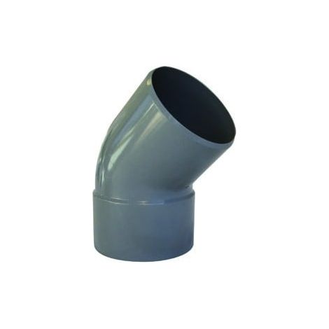 Coude PVC évacuation 45° Mâle Diamètre 40mm (1/3)
