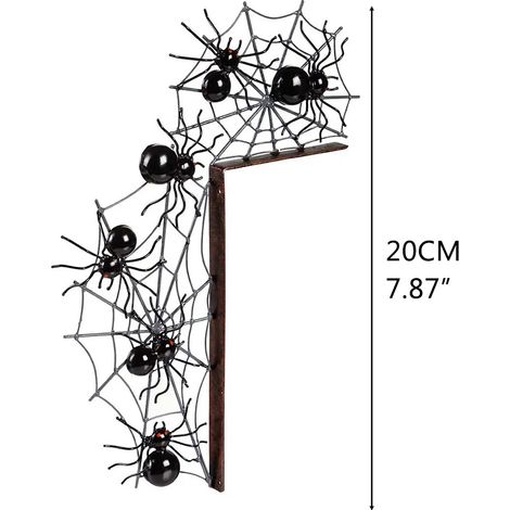 Décoration de coin de porte Halloween château et tombes, panneau double face pour encadrement de porte (1/3)