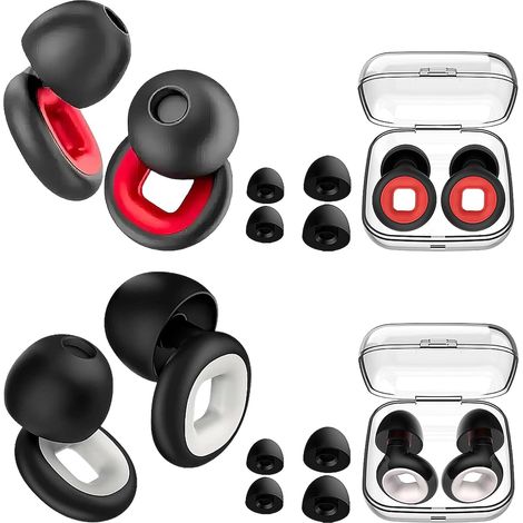 2 Paires Bouchon d'Oreille pour Dormir Bouchon Oreille Moto Bouchon Oreille Concert Bouchons Doreilles Anti Bruit pour les Concerts et Festivals, Les Djs et la Vie Nocturne, Motos et Courses (1/5)