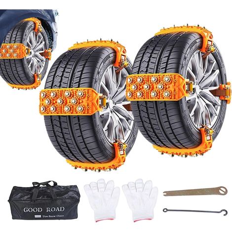 4 Stück Auto Schneeketten für Felgen 165 bis 265 mm Rutschfest (1/5)