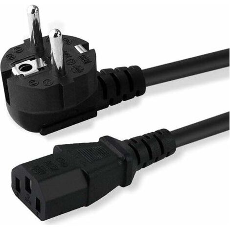 Cordon d'alimentation, Norme UE 250V 10A, 1.2M, Câ,ble d'alimentation Secteur à, Prise Angulaire pour Imprimante, Micro-Ondes, Four, etc. (1/4)
