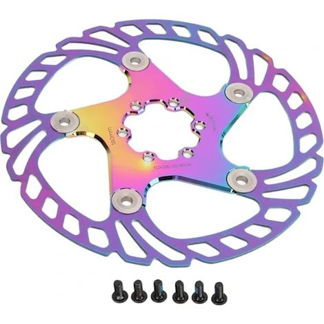 Disque de frein flottant pour vélos, 6 trous, compatible VTT, 180 mm (1/2)