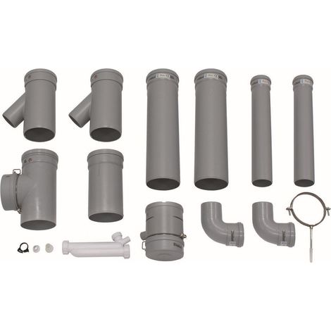 Vaillant Kit de raccordement de base DN 130 PP pour 2 appareils / cascade de 2, 0020042761