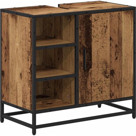 Maison Exclusive - Cabinet de salle de bain avec porte Bois Ancien 65 x 33 x 60 cm (1/5)