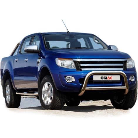 Pare-Buffle Avant Pour Ford Ranger 2015-2019 en Acier Inox Argent (1/5)