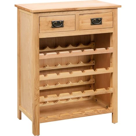 Casier à bouteilles 72 x 32 x 90 cm Bois de chêne massif