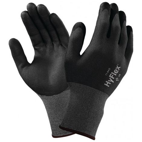 Gant HyFlex 11-840 Taille 11 noir/gris Nylon-Spandex EN 388 Kat.II (Par 12)