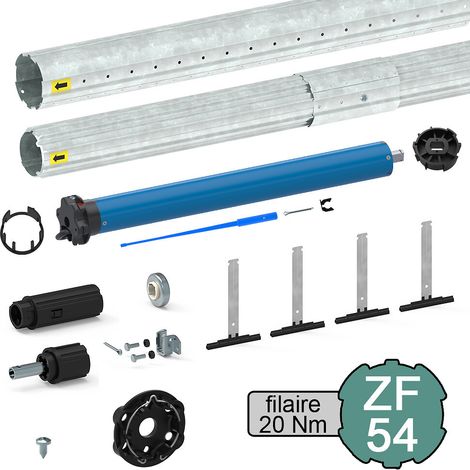 Slid'Up By Mantion – Kit motorisation volet roulant 40 kg – Tube ZF Ø 54 mm – Moteur filaire 20 Nm – Réglage manuel des fins de course