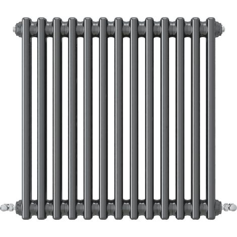 Acezanble Horizontal Traditional Cast Iron Style Radiator 600x605mm 2 Column Anthracite