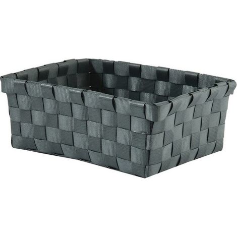 Cesta almacenaje 19x14x8cm Gris MSV
