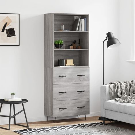 Highboard Grey Sonoma 69.5x34x180 cm Engineered Wood vidaXL (1/5)