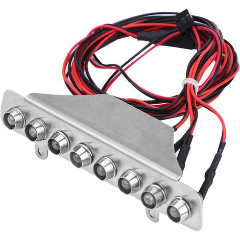 Barre lumineuse 8 LEDs blanc rouge pour TRAXXAS UDR 1/7 - Accessoire phare véhicule RC (1/5)