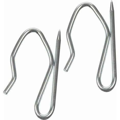 Crochets à Broches pour tentures (Lot de 100 pcs) en Zinc Ultra Résistants - pour Rideaux Lourds et plissés Curseur barre de douche (1/4)