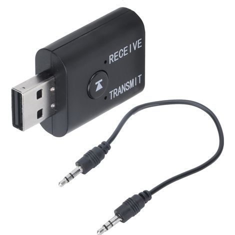 USB Bluetooth Adapter Wireless Receiver Transmitter 2‑in‑1 Laptop Desktop to Headphone Speaker (1/5)
