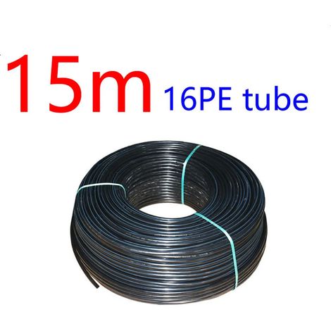Tuyau PE (16 PE x 15 m) pour irrigation goutte à goutte, jardin, serre, pelouse, DN16/DN20. Tuyau de distribution d'eau. (1/5)