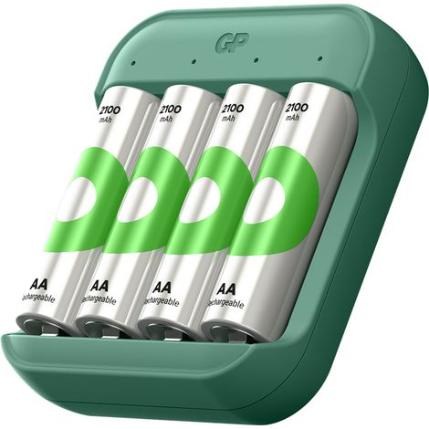 GP - ReCyko Battery Charger, B423 (USB-C), incl. 4 x AA 2100 mAh Batteries