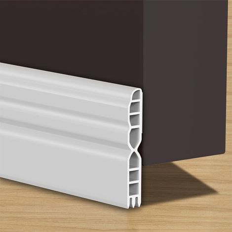 2 m (Cut to 2 x 1 m, Extra Thick, Draught Excluder, Self-Adhesive, Sound Insulation, Windproof, Dust Protection, Keep Heat in the Room (White-2M) (1/5)