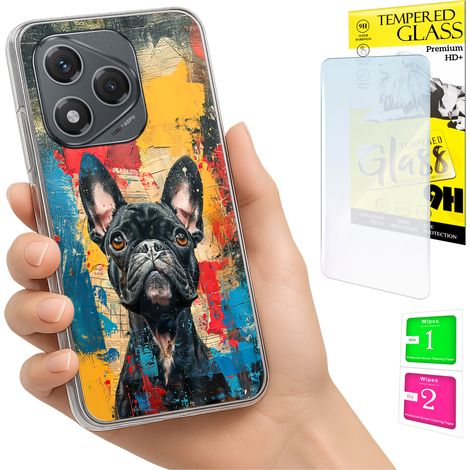 Funda para Honor 400 Lite con foto y diseño gráfico de perro + cristal 9H (1/5)