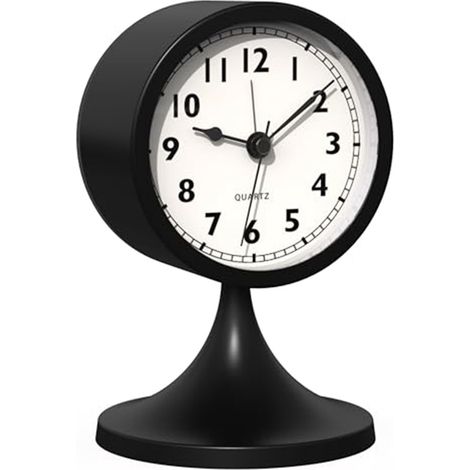LEDANDER Réveil analogique — Doté des fonctions répétition d'alarme et rétroéclairage une horloge de bureau compacte et fonctionnant sur piles, idéale pour les tables de chevet(Piles non incluses) (1/5)