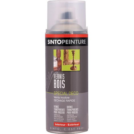 Vernis bois - SINTO - 400 ml - Brillant - Incolore - Pour bois