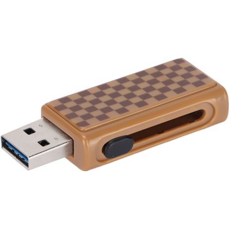 Clé USB Portable 128GB Motif Grille à Pousser/Tirer pour Stockage et Transfert de Données PC Téléphone