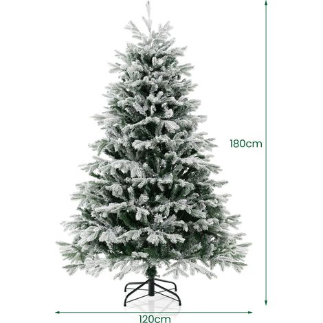CASART Pre-lit Artificial Christmas Tree Snow-flocked Xmas Tree (1/5)