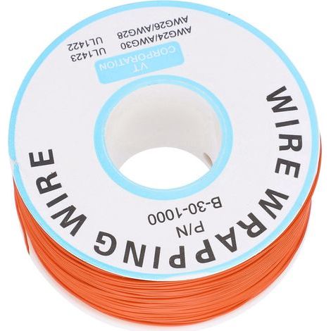 Orangefarbener, einadriger Kupferdraht für elektronische Verbindungen, Leiterplatten-Bondingkabel (1/5)