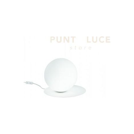 SNAIL LUMETTO BIANCO CON SFERA OPALE BIANCA 1 LUCE ATTACCO G9 D.22CM