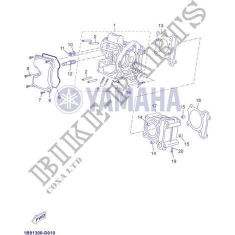 Yamaha 1B9-E1101-00 - Testata - X-Max 125 '09