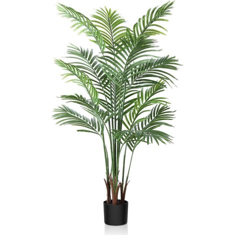 Künstliche Palme 130cm im Topf, pflegeleicht, für Wohnzimmer & Büro (1/5)