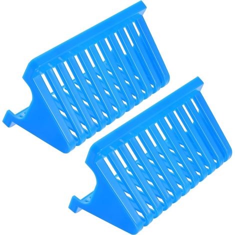 Porte-lames de microscope pour laboratoire 2pcs en plastique triangulaire 16.50X11.00X8.00cm pour séchage efficace en milieu de laboratoire (1/5)