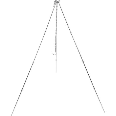 Trépied de Camping 4 Sections en Alliage d'Aluminium Portable pour Marmite