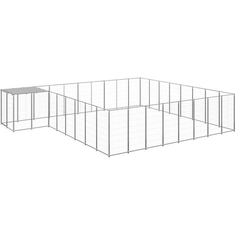 Hundezwinger Silbern 20,57 m² Stahl